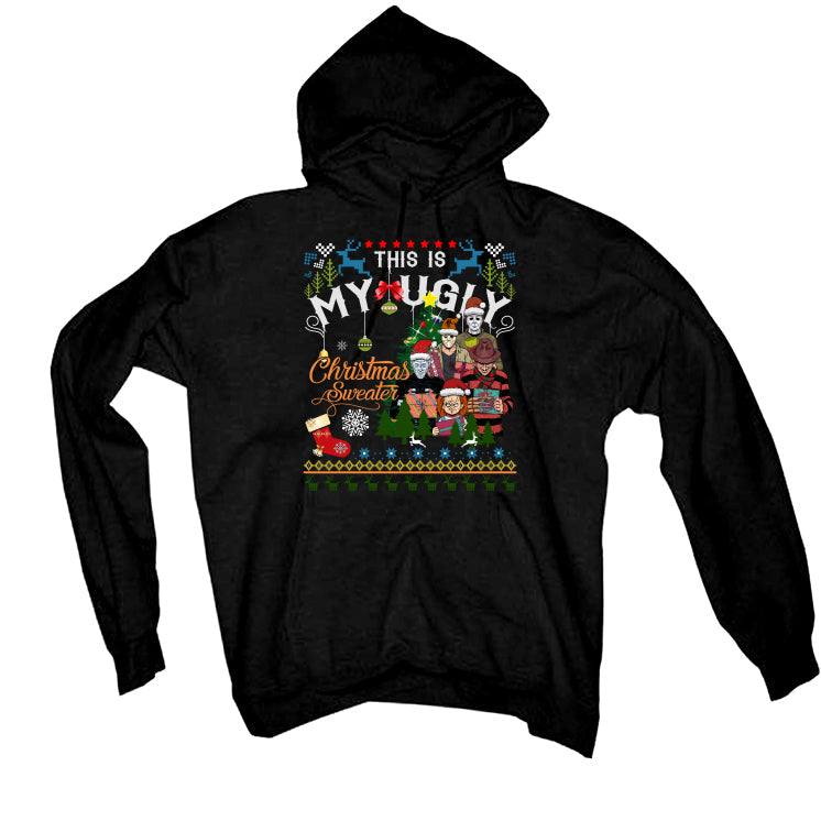 CHRISTMAS UGLY SWEATERS Black T-Shirt (This My Sweater) product image 3
