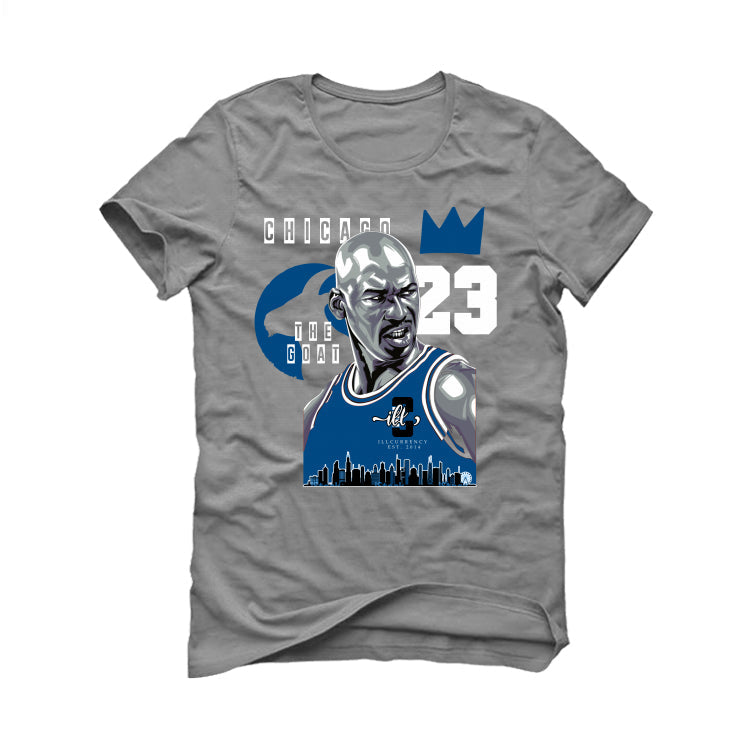 Air Jordan 1 High OG “True Blue” Grey T-Shirt (The Goat)