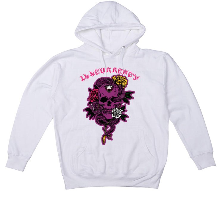 J Balvin x Air Jordan 3 Medellin Sunset - White T-Shirt (Snake skeleton rose)