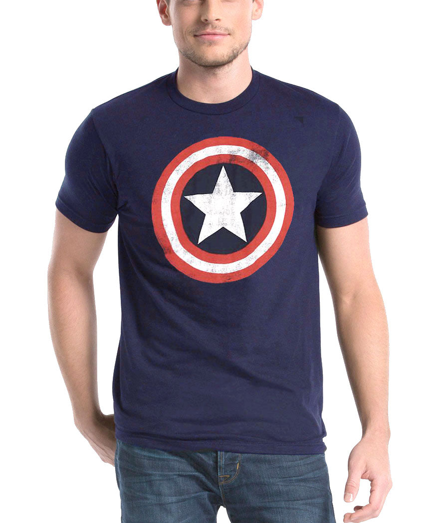 Captain America Distressed Shield T-Shirt product image 1