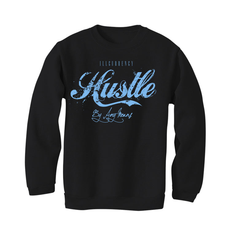 Air Jordan 13 “Black UNC” Black T-Shirt (Hustle By Any Means)
