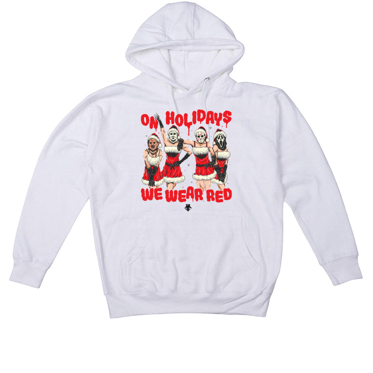 CHRISTMAS UGLY SWEATERS White T-Shirt (WE WEAR RED) product image 3