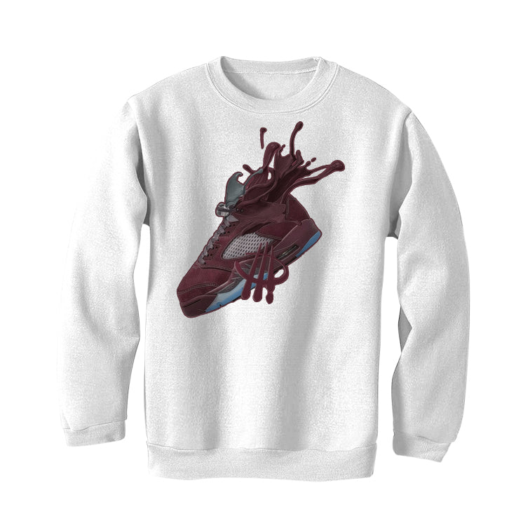 Air Jordan 5 “Burgundy” White T-Shirt (SPLASH 5) product image 4