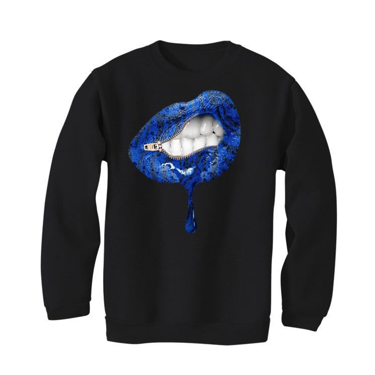Air Jordan 1 High OG “True Blue” Black T-Shirt (LIPS UNSEALED)
