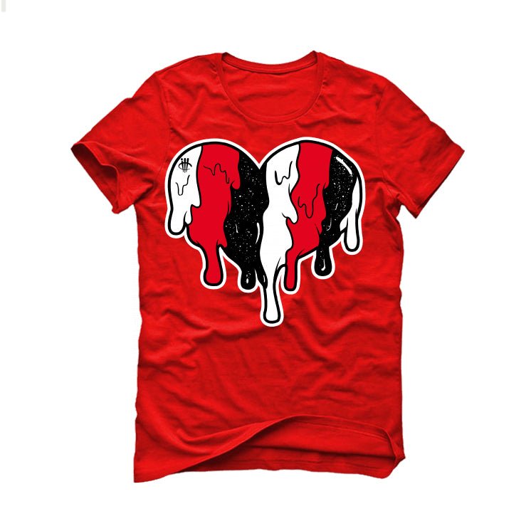 Air Jordan 8 “Playoffs” | illcurrency Red T-Shirt (Heart) product image 2