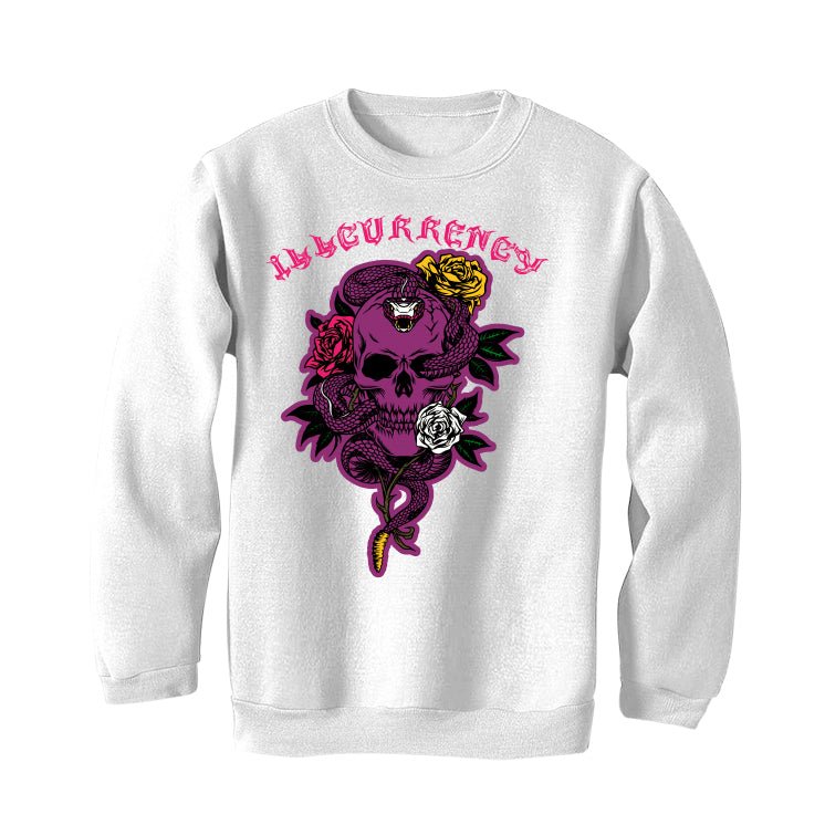 J Balvin x Air Jordan 3 Medellin Sunset - White T-Shirt (Snake skeleton rose)