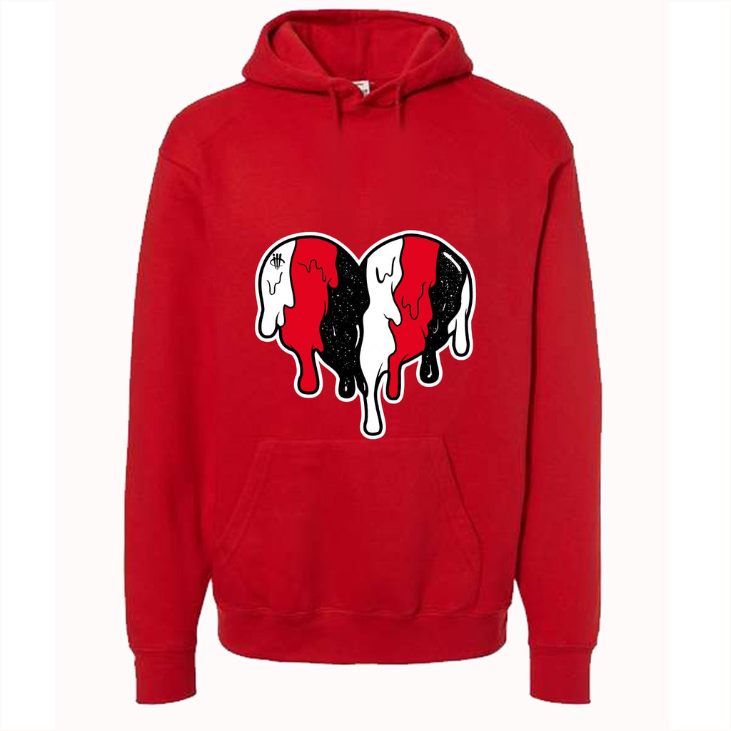 Air Jordan 8 “Playoffs” | illcurrency Red T-Shirt (Heart) product image 3
