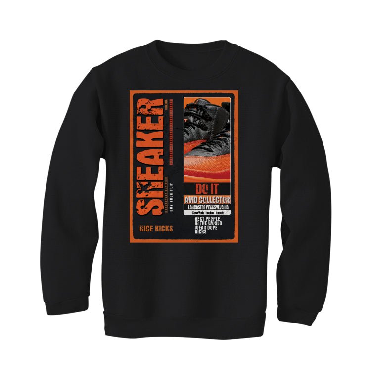 Air Jordan 12 Brilliant Orange - Black T-Shirt (SNEAKERS COLLECTOR)