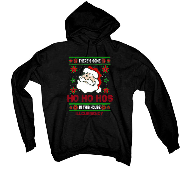 CHRISTMAS UGLY SWEATERS Black T-Shirt (HO HO HOS in this product image 3