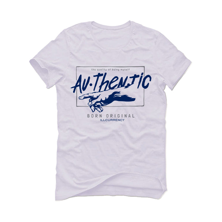 Air Jordan 4 “Midnight Navy” White T-Shirt (Authentic)