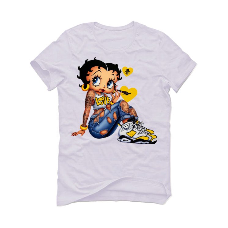 Air Jordan 6 Yellow Ochre | illcurrency White T-Shirt (love) product image 2
