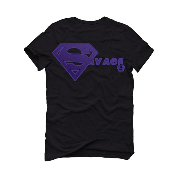 Air Jordan 12 Field Purple - Black T-Shirt (super savage)