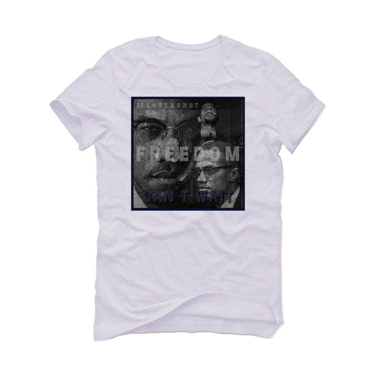Air Jordan 4 “Midnight Navy” White T-Shirt (FREEDOM)