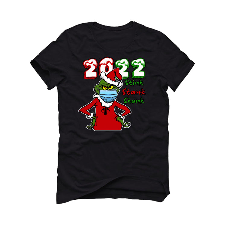 CHRISTMAS UGLY SWEATERS Black T-Shirt (Stink Stank Stunk) product image 2