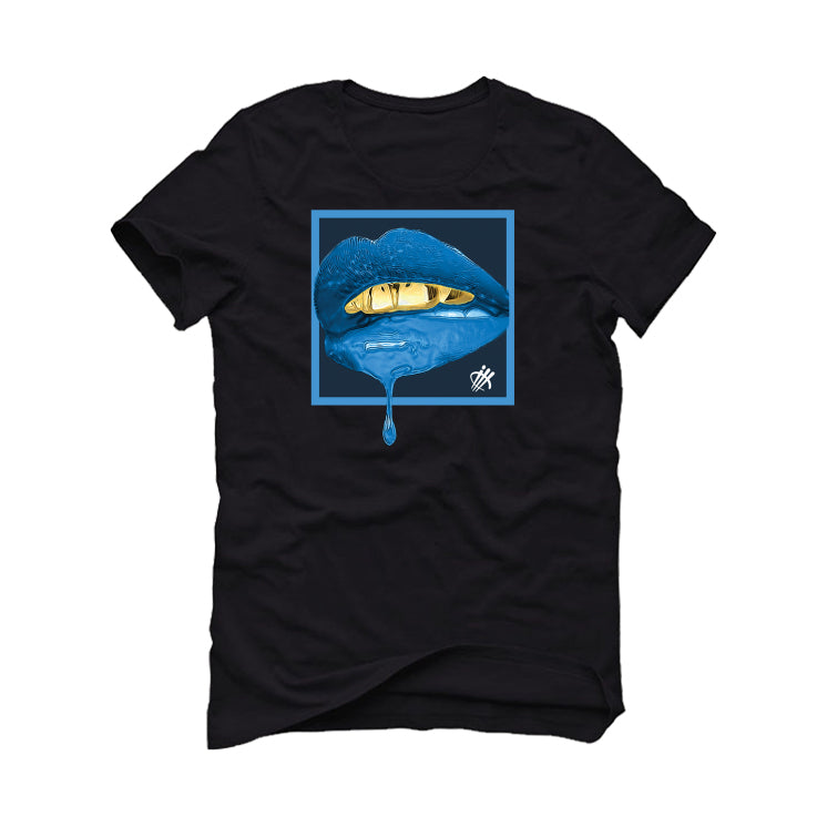 Air Jordan 13 “Black UNC” Black T-Shirt (LIPSTICK)