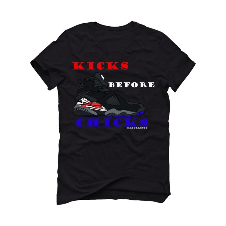 Air Jordan 8 “Playoffs” | illcurrency Black T-Shirt (KICKS product image 2