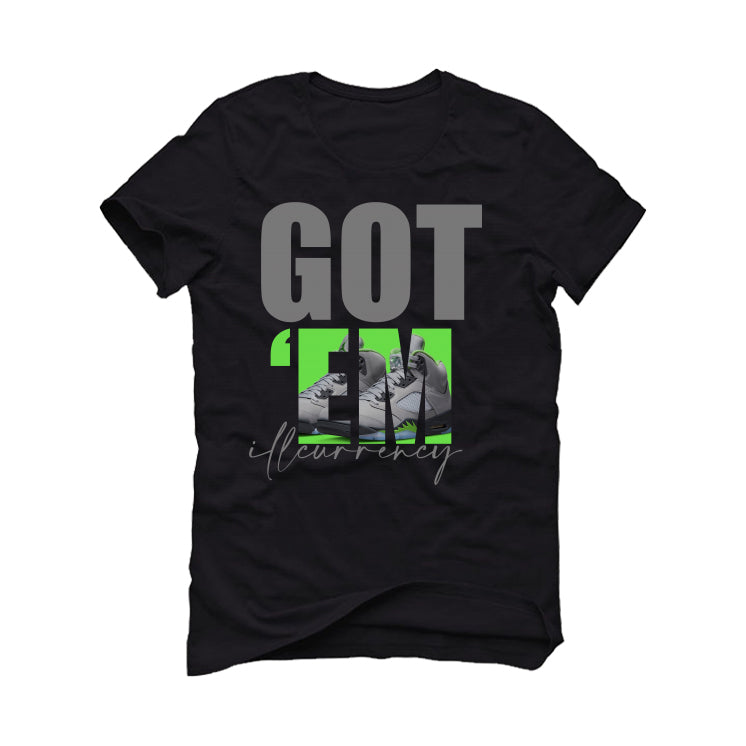 Air Jordan 5 Green Bean Black T-Shirt (Got Em) product image 2