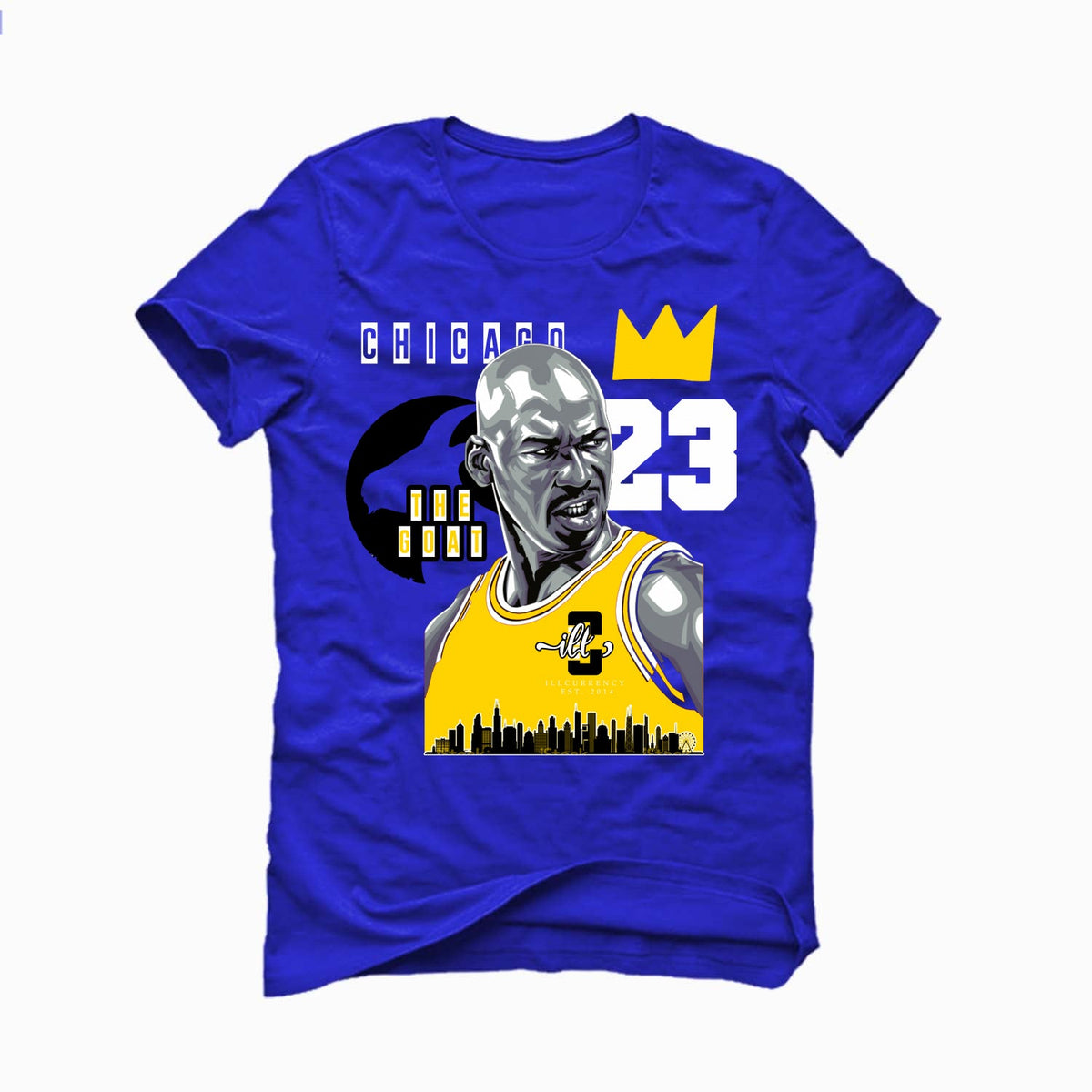 AIR JORDAN 14 LANEY |ILLCURRENCY Royal Blue T-Shirt (The product image 2