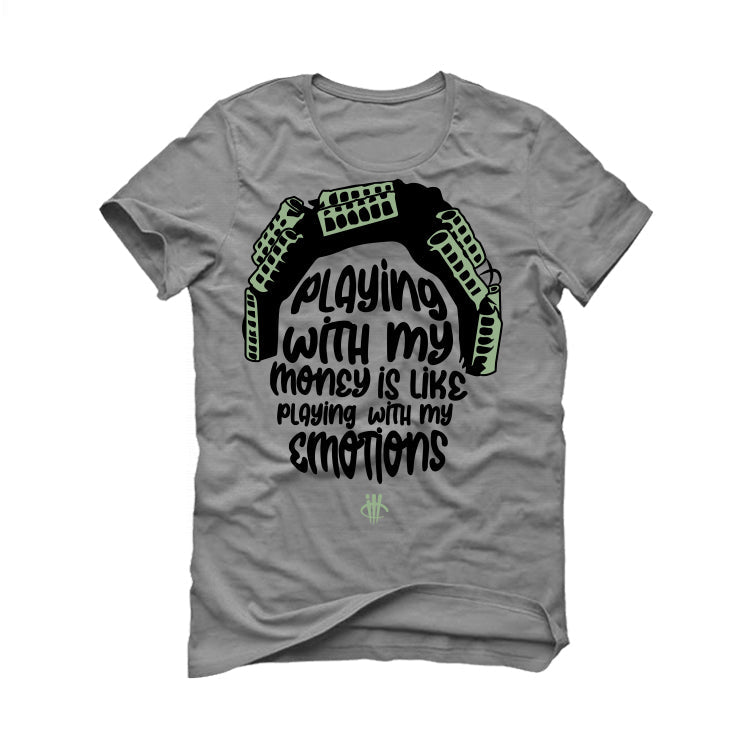 Air Jordan 4 Seafoam aka “Oil Green” - Grey T-Shirt (Big Worm)