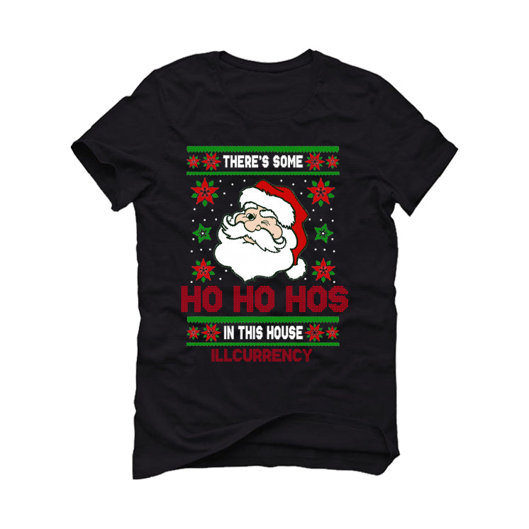 CHRISTMAS UGLY SWEATERS Black T-Shirt (HO HO HOS in this product image 2