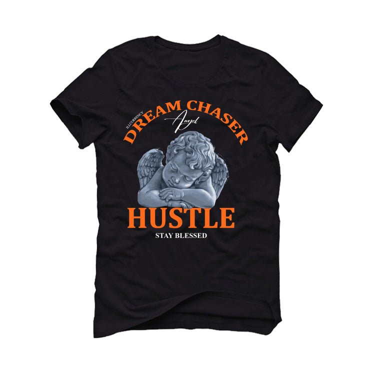 Air Jordan 12 “Brilliant Orange” | illcurrency Black T-Shirt (Dream Chaser Angel)
