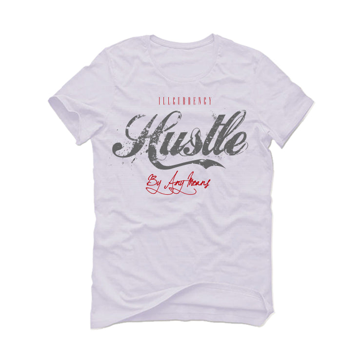 Air Jordan 9 “Fire Red” White T-Shirt (Hustle By Any Means)