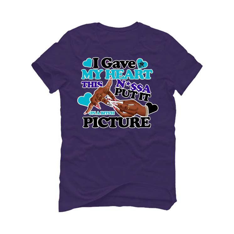 Air Jordan 6 Retro Aqua Purple T-Shirt (I GAVE HIM MY HEART)