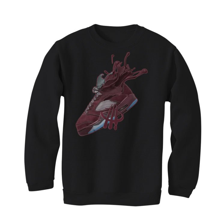 Air Jordan 5 “Burgundy” Black T-Shirt (SPLASH 5) product image 4