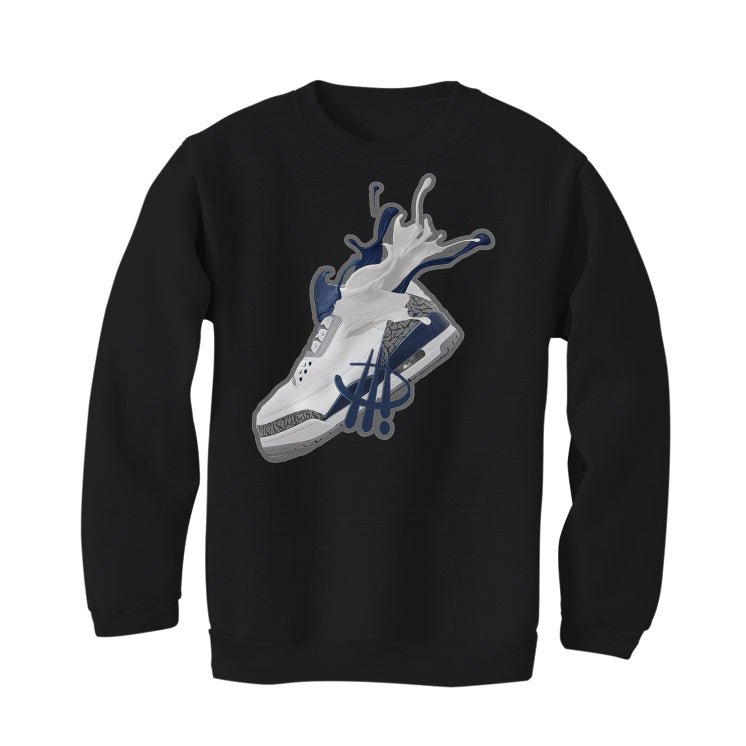 AIR JORDAN 3 “WHITE NAVY”| ILLCURRENCY Black T-Shirt product image 4