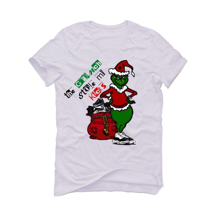 Air Jordan 11 Gratitude | ILLCURRENCY White T-Shirt (Grinch product image 2