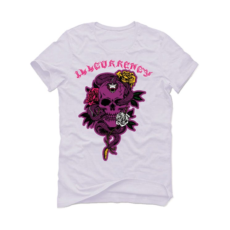 J Balvin x Air Jordan 3 Medellin Sunset - White T-Shirt (Snake skeleton rose)