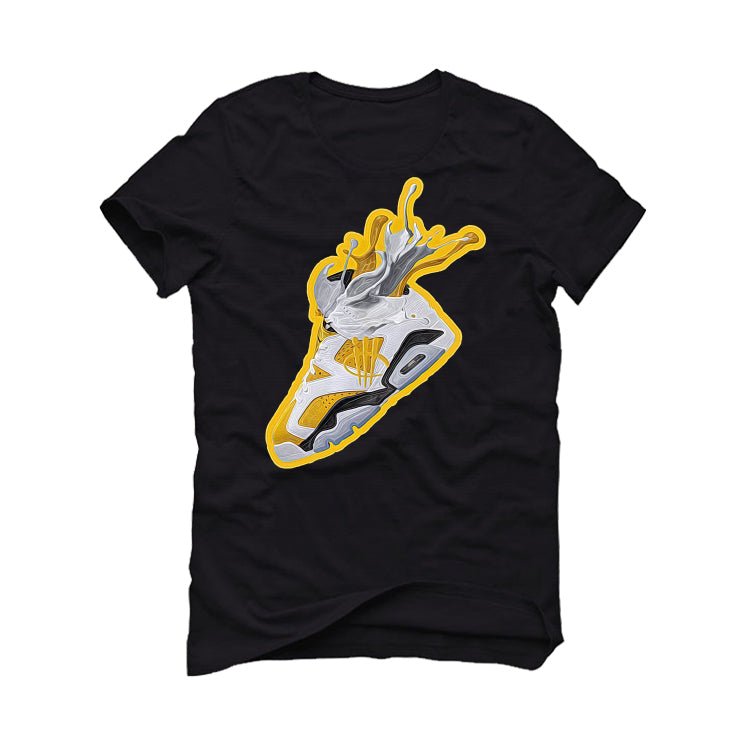 Air Jordan 6 Yellow Ochre | illcurrency Black T-Shirt product image 2