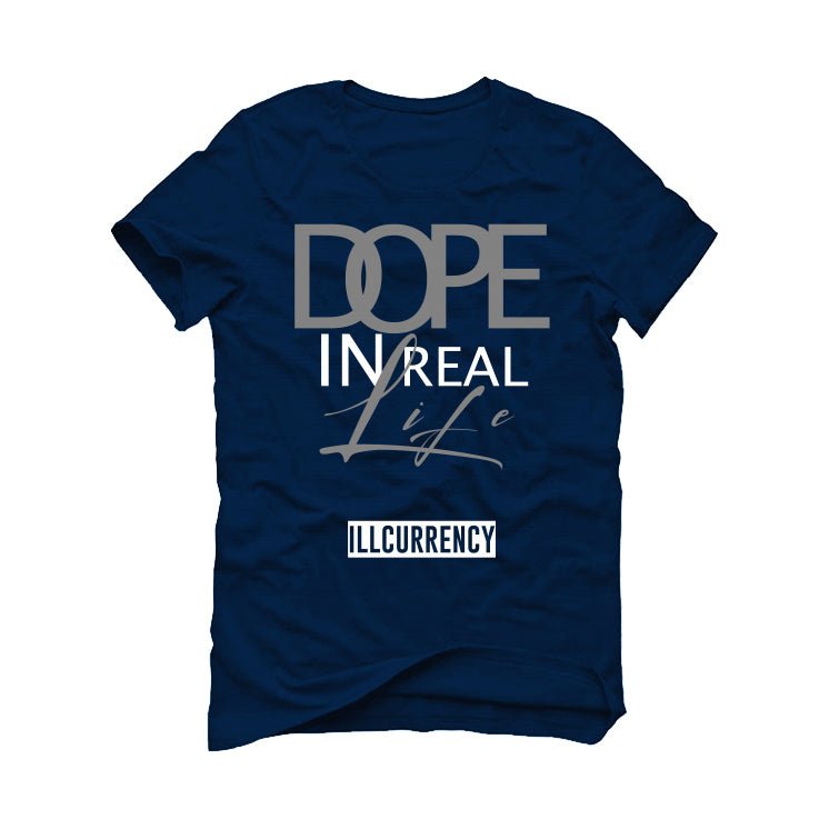 Air Jordan 5 “Georgetown” | illcurrency Navy Blue T-Shirt product image 2