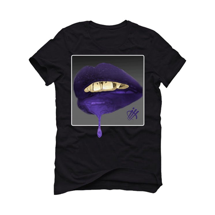 Air Jordan 12 Field Purple - Black T-Shirt (lipstick)