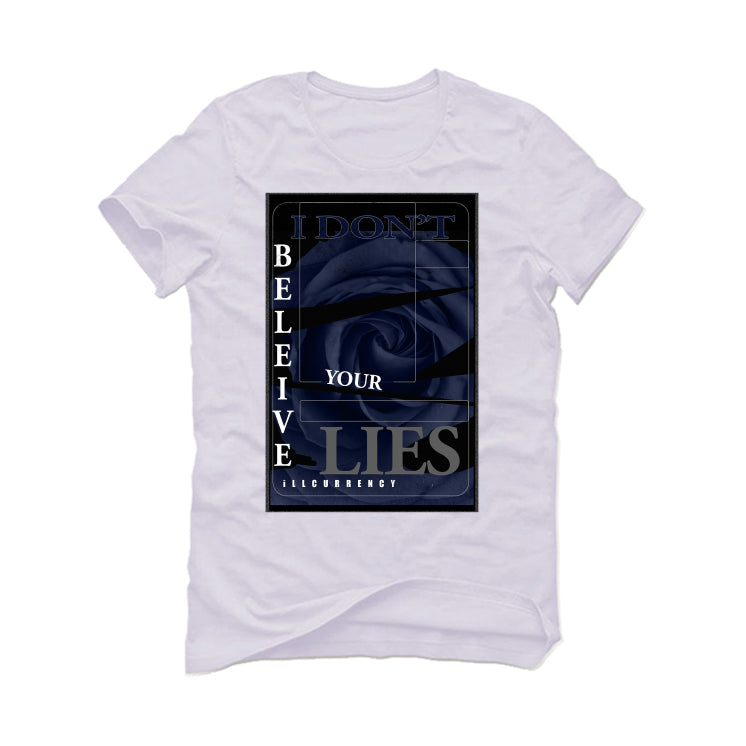 Air Jordan 11 WMNS “Midnight Navy” White T-Shirt (I DON'T BELIEVE YOUR LIES)
