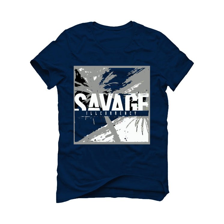 AIR JORDAN 3 “WHITE NAVY”| ILLCURRENCY Blue T-Shirt (SAVAGE) product image 2