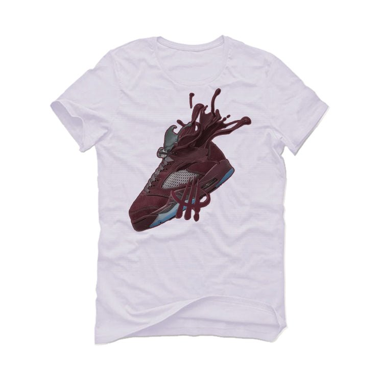 Air Jordan 5 “Burgundy” White T-Shirt (SPLASH 5) product image 2