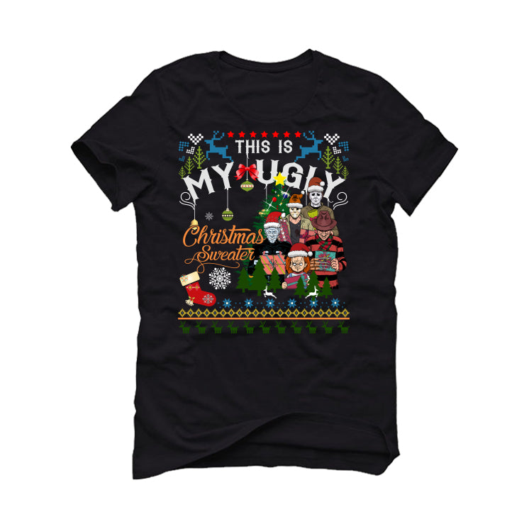 CHRISTMAS UGLY SWEATERS Black T-Shirt (This My Sweater) product image 2