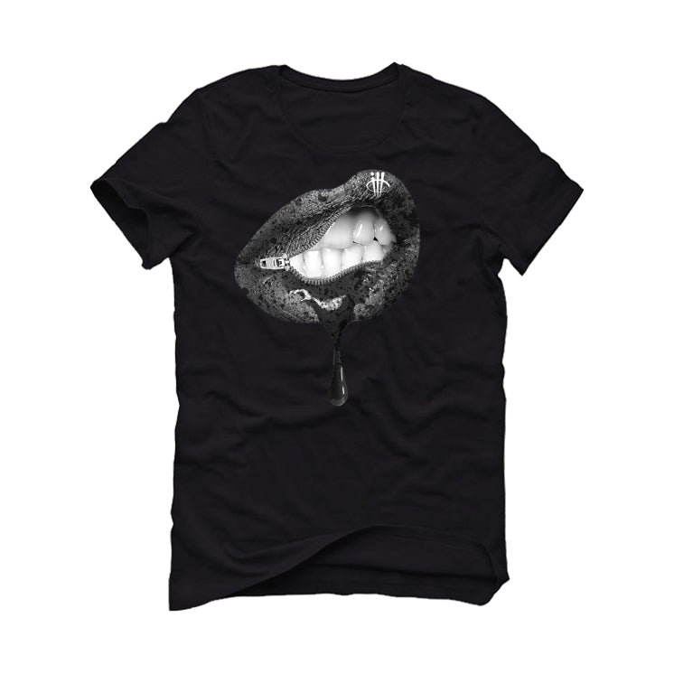 Air Jordan 1 KO Greyscale Black T-Shirt (LIPS UNSEALED) product image 2