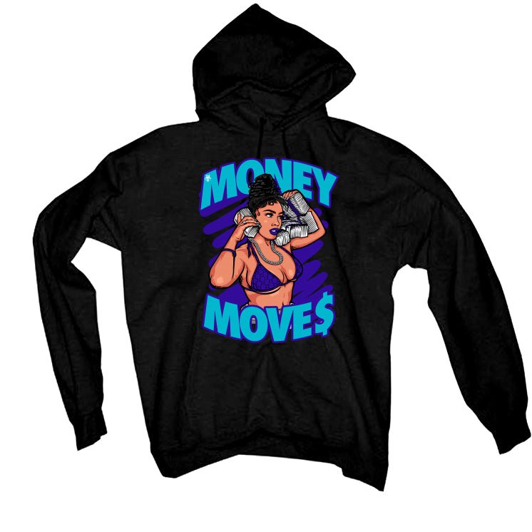 Air Jordan 6 Retro Aqua Black T-Shirt (Money Moves)