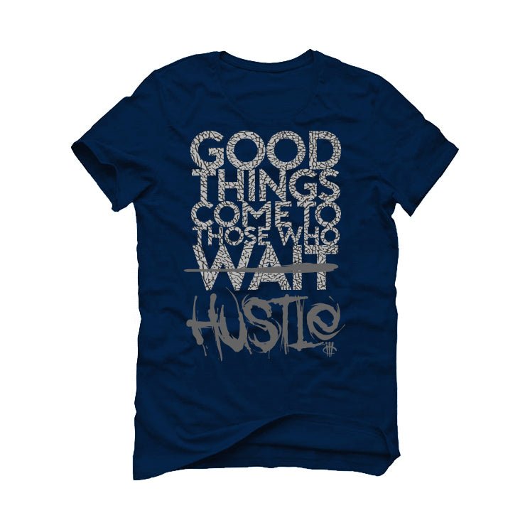 AIR JORDAN 3 “WHITE NAVY”| ILLCURRENCY Blue T-Shirt (Good product image 2