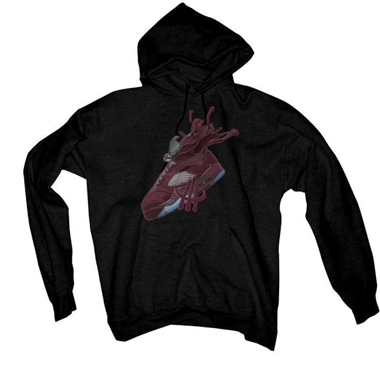 Air Jordan 5 “Burgundy” Black T-Shirt (SPLASH 5) product image 3
