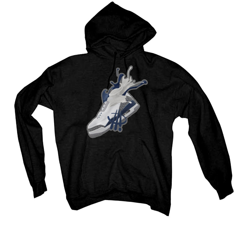 AIR JORDAN 3 “WHITE NAVY”| ILLCURRENCY Black T-Shirt product image 3