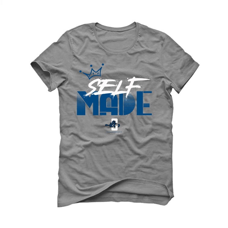 Air Jordan 1 High OG “True Blue” Grey T-Shirt (Self Made)