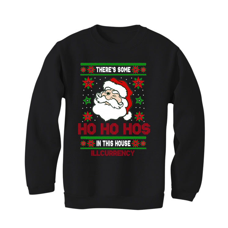 CHRISTMAS UGLY SWEATERS Black T-Shirt (HO HO HOS in this product image 4