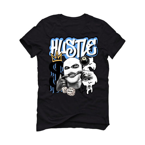 Air Jordan 1 "UNC Toe" - Black T-Shirt (GRIND HUSTLE)