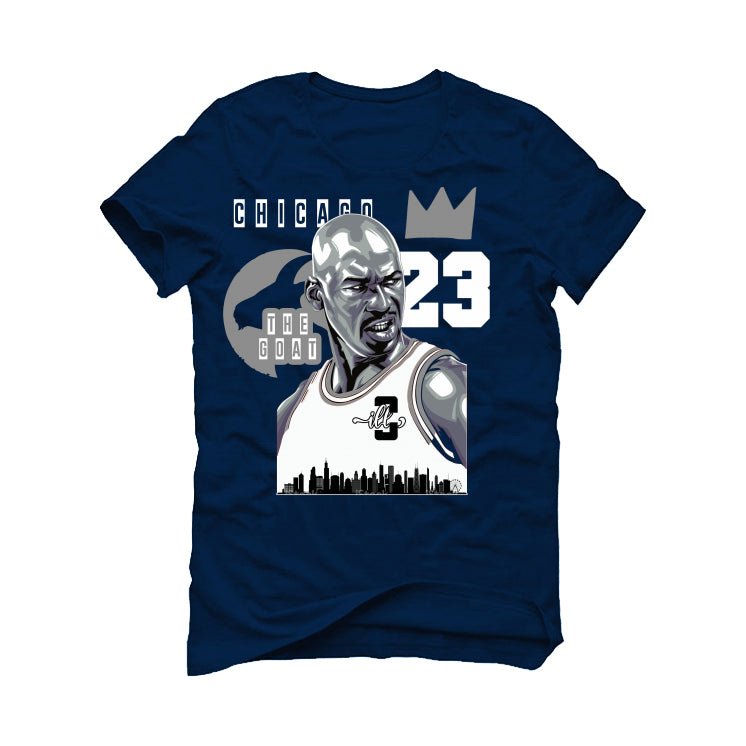 Air Jordan 5 “Georgetown” | illcurrency Navy Blue T-Shirt product image 2