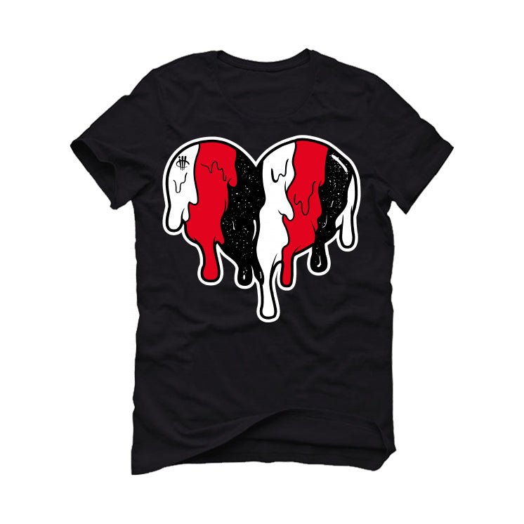 Air Jordan 8 “Playoffs” | illcurrency Black T-Shirt (Heart) product image 2