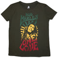 Bob Marley Ladies T-Shirt: One Love Gradient (Green) product image 1