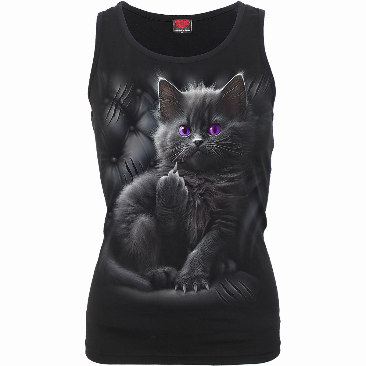 Spiral - CATTITUDE - Razor Back Top Black product image 1